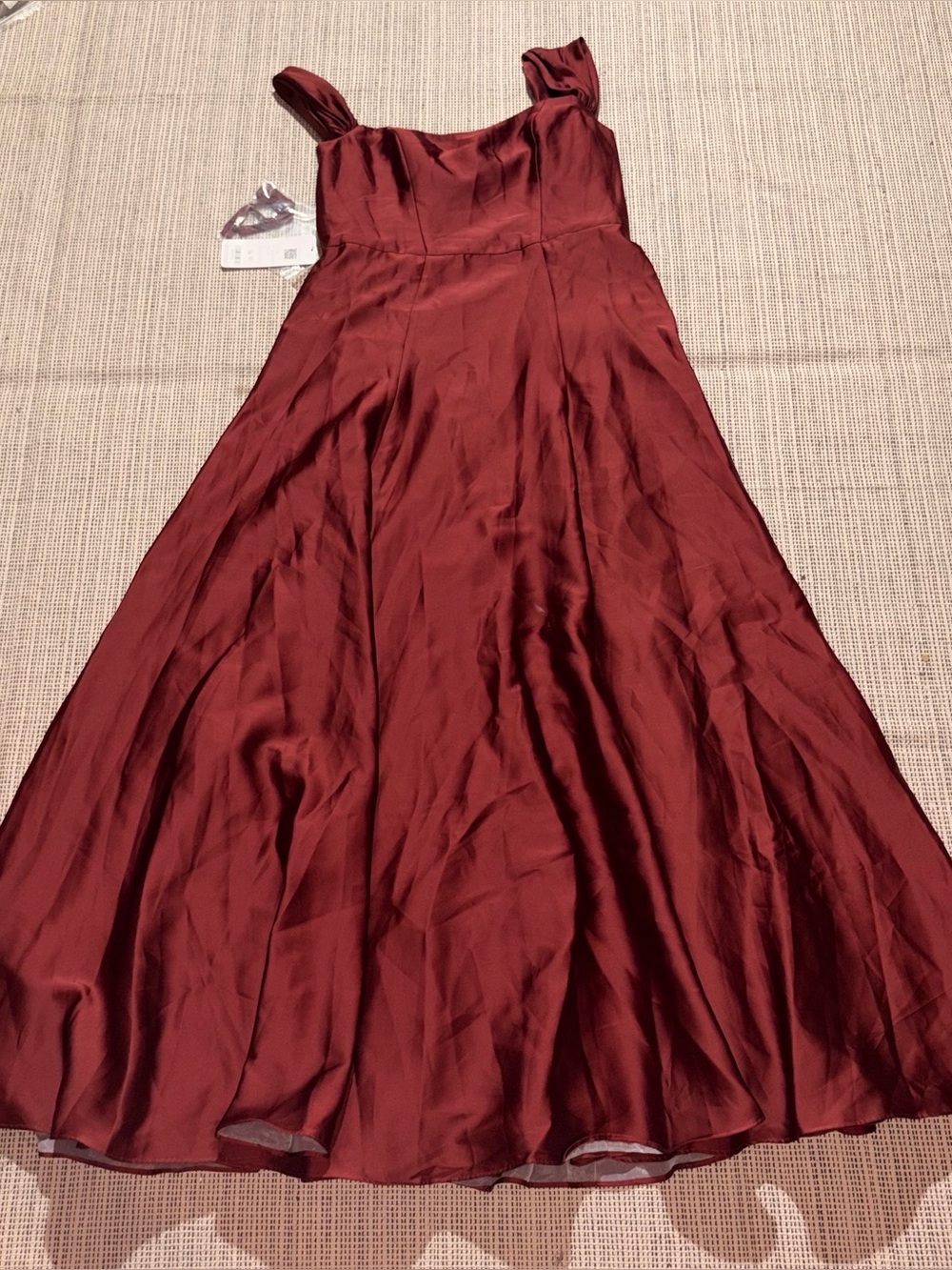 CHRISTIAN SIRIANO Azazie Seriana Merlot A-Line Off the Shoulder Dress Size A14 - Picture 4 of 10